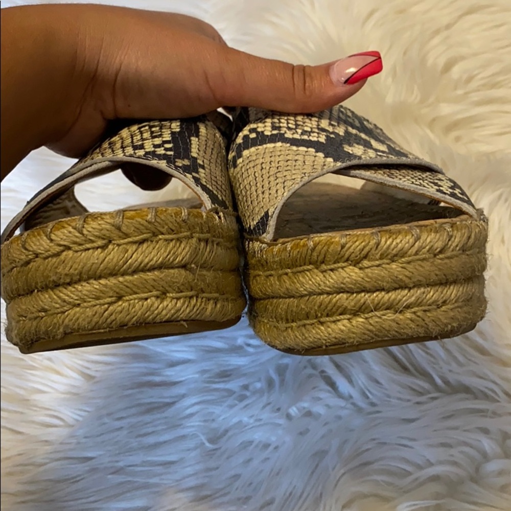 Sam Edelman snake print espadrille sandals - Picture 4 of 7